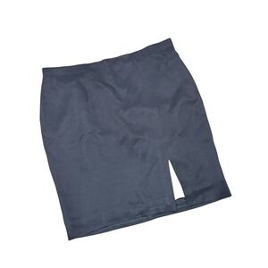 VINTAGE Criscione Cache Skirt Women Medium Black Pencil Career Pleated Lined USA